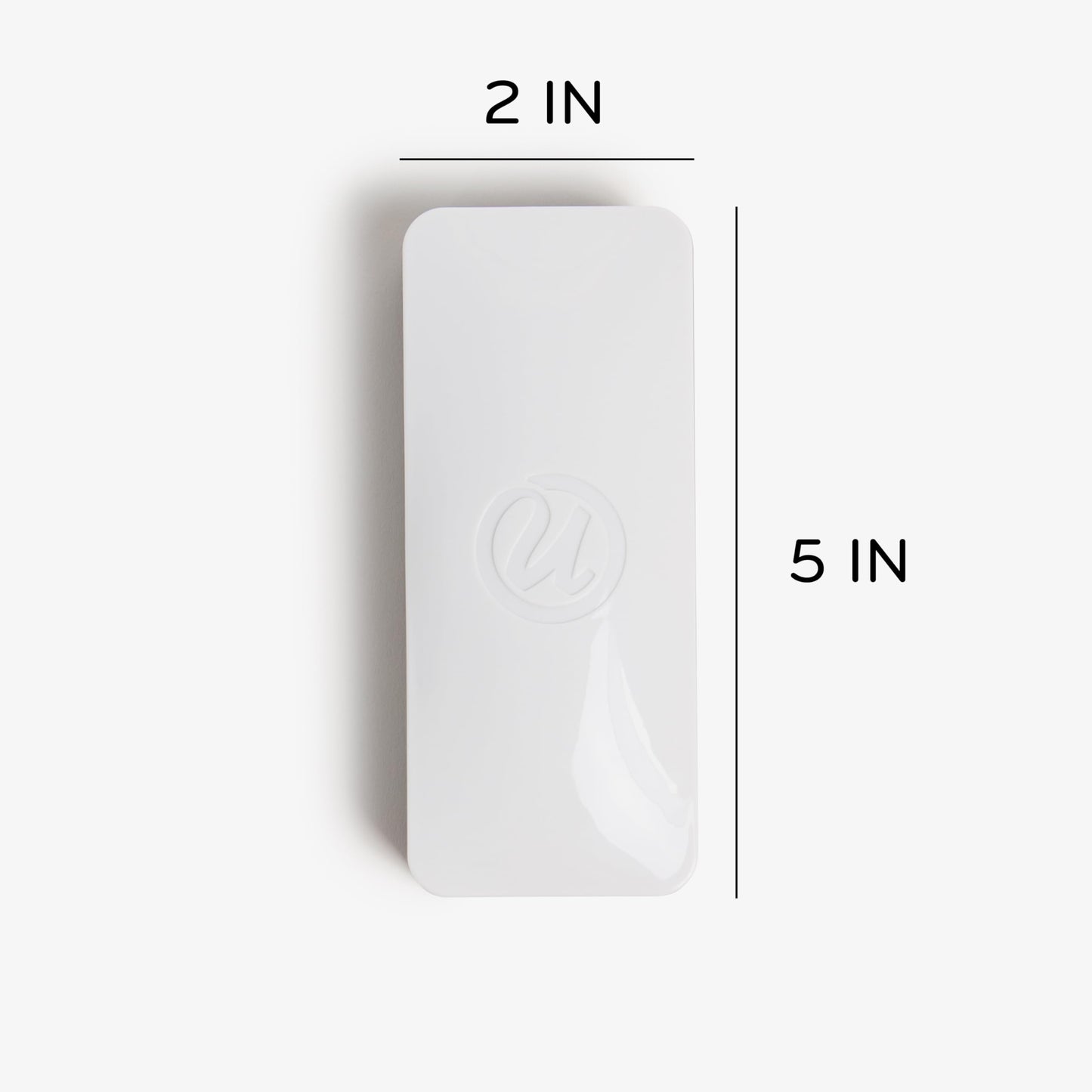 U Brands Magnetic Dry Erase Board Felt Eraser, 2"x5"x1", White, Lightweight Modern Design