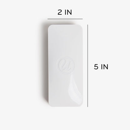 U Brands Magnetic Dry Erase Board Felt Eraser, 2"x5"x1", White, Lightweight Modern Design