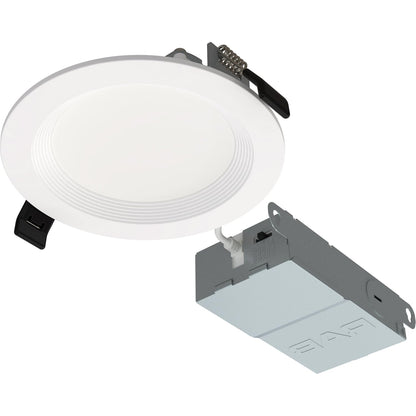 RAB Lighting WFRL-Field-Adjustable Edge-Lit LED Downlight-Canless Wafer Design-Black/White Trim-5CCT Selectable 2700K-5000K-90 CRI-Wet Rated/Dimmable for Modern Ceilings (WFR34-4B/BP - 12 Pack)