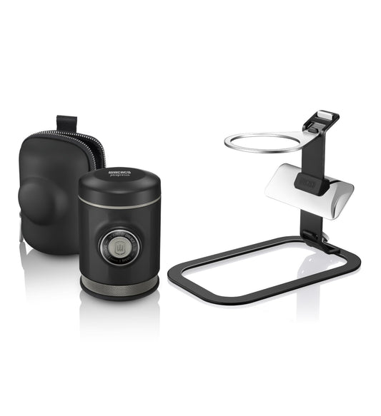 WACACO Picopresso Portable Espresso Maker with Official Stand Bundle - Complete Manual Coffee Maker Kit for Home & Travel