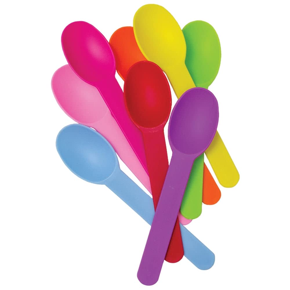 Frozen Dessert Supplies 1000 Count Mixed Heavy Duty Ice Cream Spoons