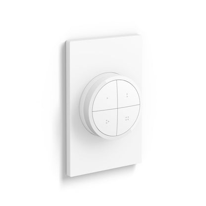 Philips Hue Wall Tap Dial Light Switch, Portable, White - 1 Pack - Requires Hue Lights and Hue Bridge - Smart Home - Easy, No-Wire Installation