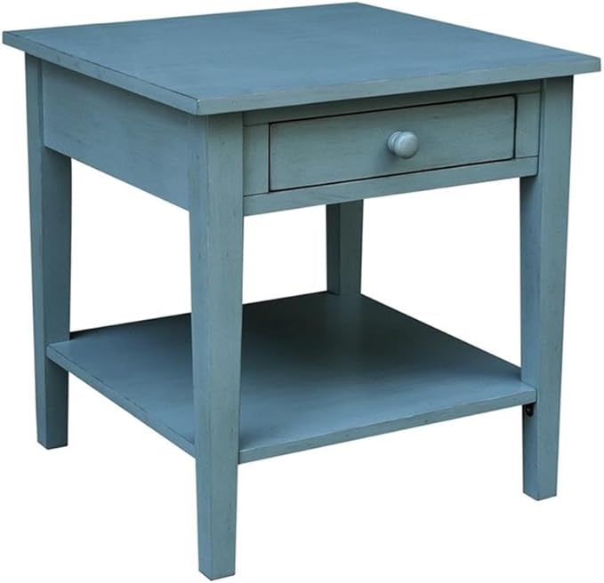 IC INTERNATIONAL CONCEPTS Spencer Blue Wood End Table