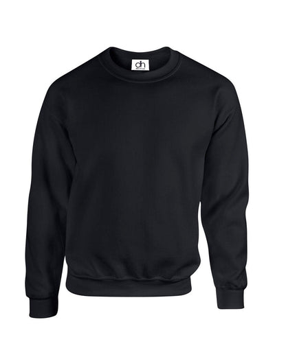 D&H CLOTHING UK Premium Sweatshirts Plain Workwear Casual Crewneck Jumper Sweater Sports Leisure Fleece Black