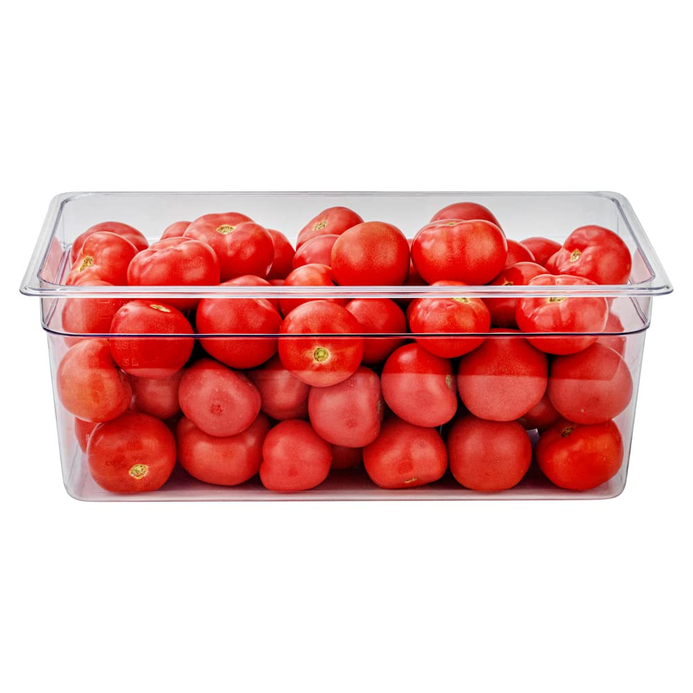 Restaurantware-Full Size Food Storage Containers, 10 8 Inch Deep Proofing Boxes - Rectangle, Graduated Measurements, Clear Plastic Food Grade Storage Containers, Dishwashable, Lids Sold Separately