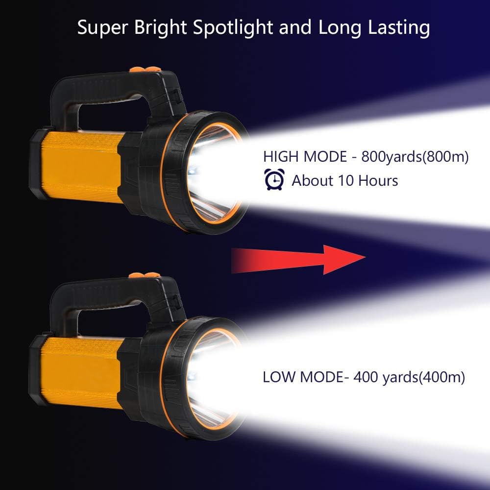 Super Bright Rechargeable Led Torch with Lantern, Large Capacity Long Lasting, High Power High Lumens Portable Handheld Spotlight Flashlight, Powerful Searchlight,for Home Camping