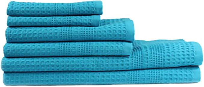 GILDEN TREE Waffle Towel Set Quick Dry Thin | 2 Bath Towels | 2 Hand Towels | 2