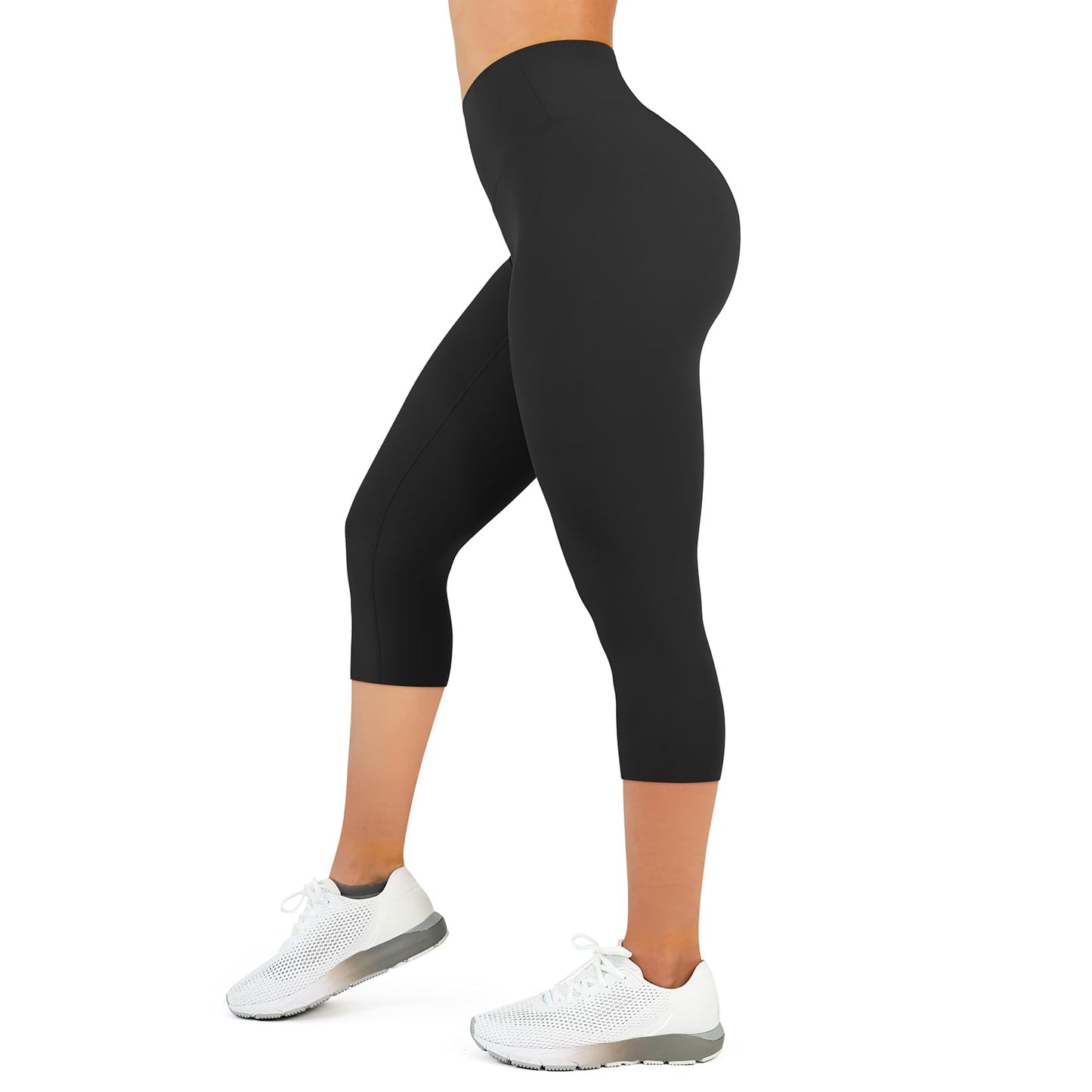 High Waisted Leggings for Women - No Front Seam Tummy Control Yoga Pants for Workout Running No See Through