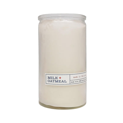 U.S. Apothecary Milk & Oatmeal Candle, 100% Soy & Vegetable Wax Blend Candles for Home, 100-Hour Long-Lasting Burn Time, Clean Burning Candles Made in USA, 16 oz