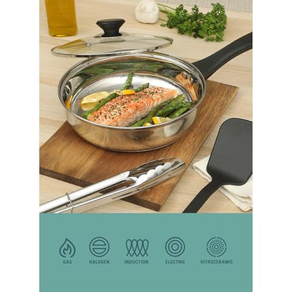 Gibson Home 74 Piece Kitchen in a Box Pots and Pans Cookware, Plates and Bowls Dinnerware, Cutlery Knife Block, Flatware Utensils, Tools & Gadgets, Storage, Glasses Set