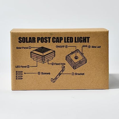 Solar Post Lights,GEYUEYA Home Solar Post Cap Lights Fence Lights Outdoor for 4x4 3x3 3.5x3.5 5x5 6x6 inch Wooden Posts Deck Patio Garden Yard Decoration Waterproof Pure White Blue Lamp