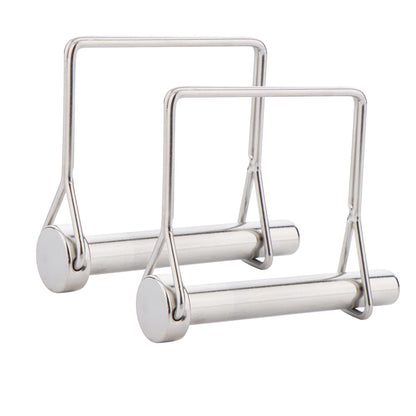 2 Pack Full 316 SS Square Pto Pin, Safety Coupler Pin 3/8" x 2-3/4"(9.5mm x 70mm), Full Marine Grade 316 Stainless Steel Heavy Duty Shaft Locking Pin