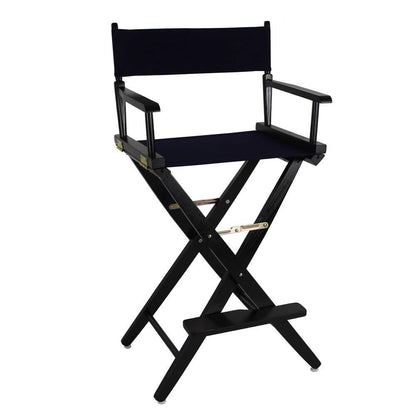 American Trails Extra-Wide Premium 30" Director's Chair Black Frame with Black Canvas, Bar Height