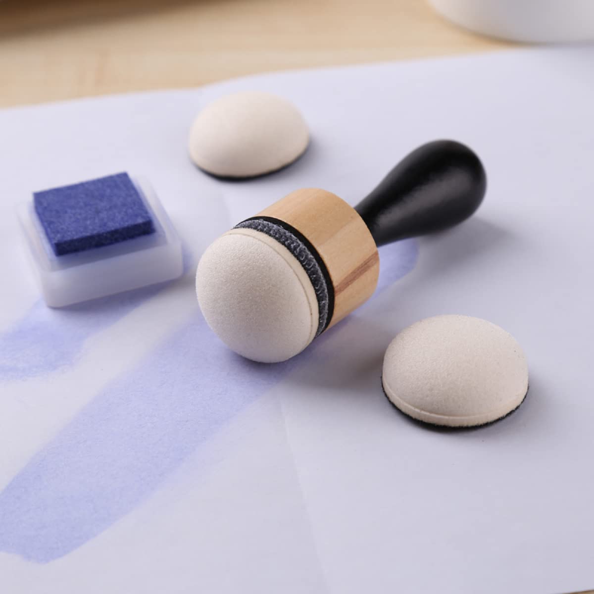 BAOFALI Mini Ink Blending Tool,with Foams Replacement Refill Foam Tool for Foams Scrapbooking Painting Drawing Art Supplies Handle Ink Tools Embossing Stencils