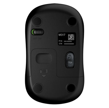 Logitech M317 Wireless Mouse, 2.4 GHz with USB Receiver, 1000 DPI Optical Tracking, 12 Month Battery, Compatible with PC, Mac, Laptop, Chromebook - Blue