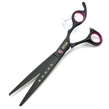 7.0 inches Professional Dog Grooming Scissors Set Straight & thinning & Curved & chunkers with Comb in 1 Set