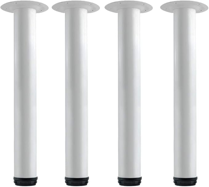 QLLY 16 Inch Adjustable Metal Coffee Table Legs, Heavy Duty Round Furniture Legs