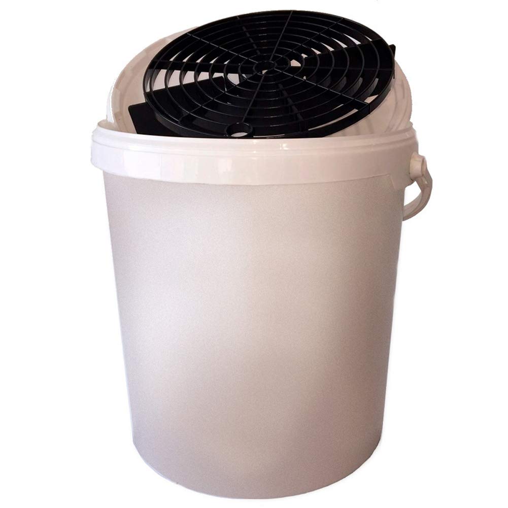 AutoStyle Car wash bucket 15L White + Cover + Grit guard
