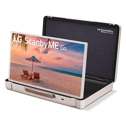 LG 27-Inch Class StanbyMe 1080p-Portable Touch-Screen-Monitor 27ART10AKPL, Built-in Battery, Full Swivel Rotation, 60Hz Refresh Rate, Calming Beige