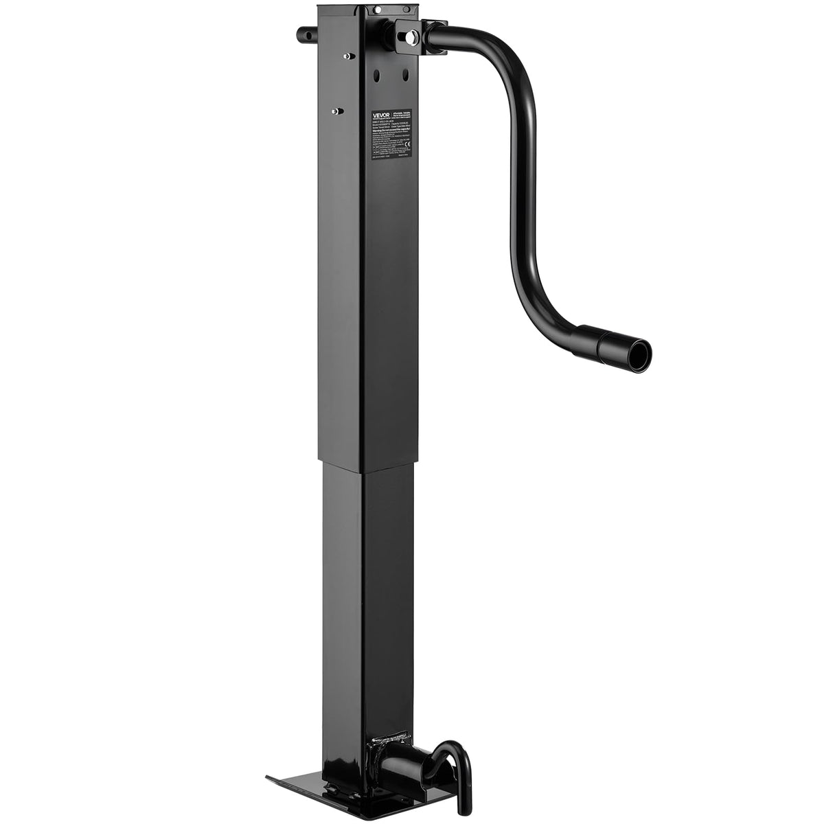 VEVOR Heavy-Duty Trailer Jack, 12,000 lbs Load Capacity, Sidewind Square Direct Weld-on Trailer Jack with Handle Crank, Adjustable Drop Leg, 26-Inch Travel for Lifting RV, Utility, Yacht Trailers