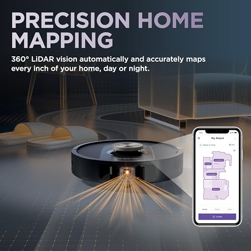Shark AV2501S AI Ultra Robot Vacuum, with Matrix Clean, Home Mapping, 30-Day Capacity HEPA Bagless Self Empty Base, Perfect for Pet Hair, Wifi, Dark Grey