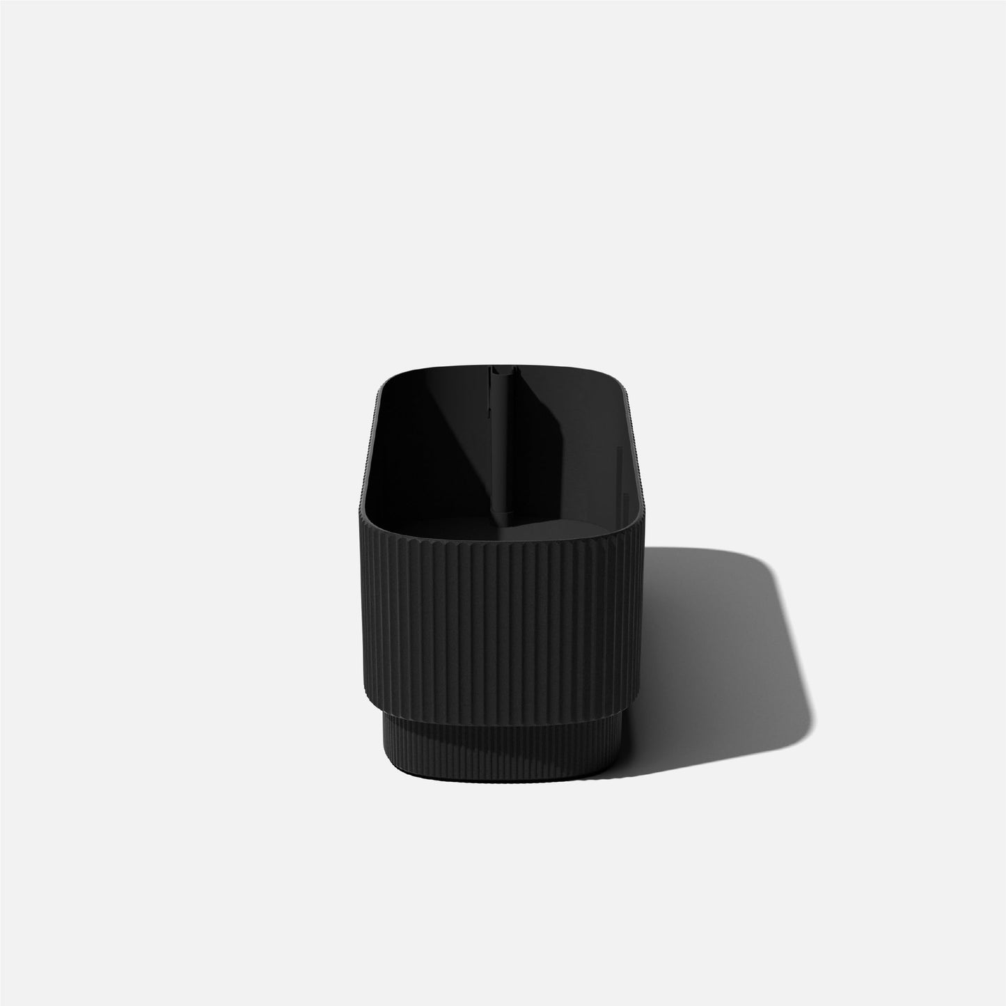 Veradek Demi Series Long Planter for Porch, Patio, Backyard | Durable Plastic-Stone Composite Material | Modern Décor for Shrubs, Flowers