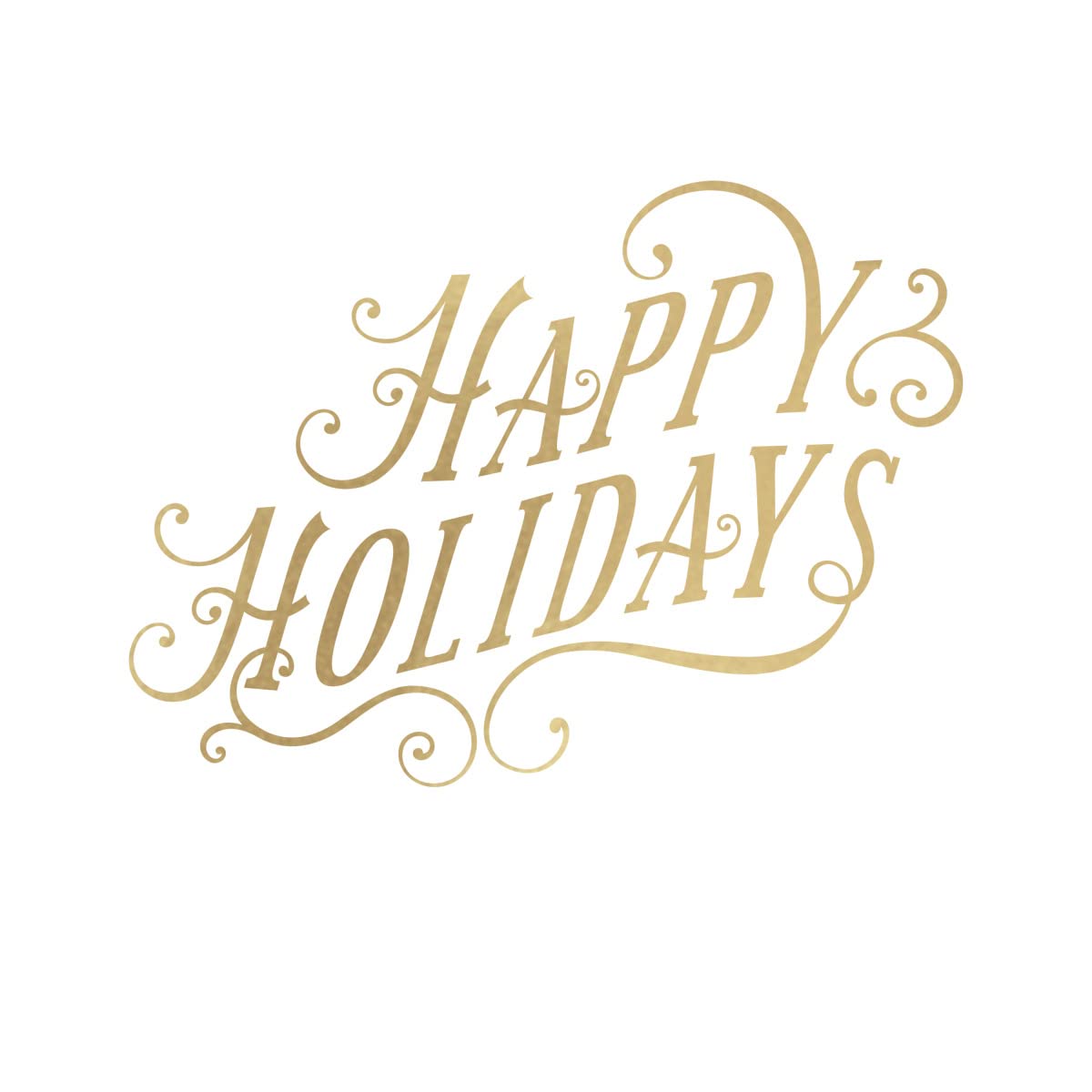RoomMates RMK5180SCS Happy Holidays Peel and Stick Wall Decals with Metallic Ink