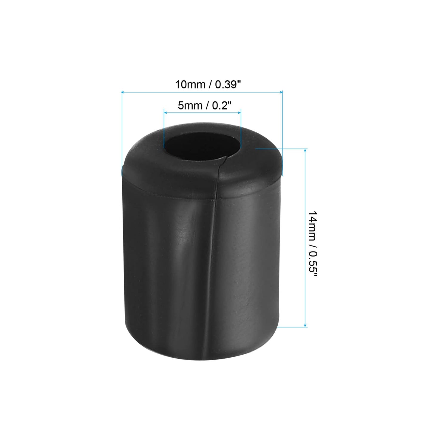 PATIKIL Kitchen Sink Rack Feet, 30 Pack 5mm ID x 10mm OD Plastic Sink Replacement Feet Wire Bumpers Protector for Protective Sink Grid, Black