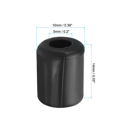 PATIKIL Kitchen Sink Rack Feet, 30 Pack 5mm ID x 10mm OD Plastic Sink Replacement Feet Wire Bumpers Protector for Protective Sink Grid, Black