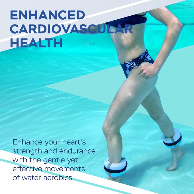 Sunlite Sports Water Workout Combo Set, Aqua Dumbbells, Swim Belt and Aqua Cuffs, Water Weights for Pool Exercise, Water Aerobics Equipment, High-Density EVA Foam for Aqua Jogging and Therapy