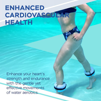 Sunlite Sports Water Workout Combo Set, Aqua Dumbbells, Swim Belt and Aqua Cuffs, Water Weights for Pool Exercise, Water Aerobics Equipment, High-Density EVA Foam for Aqua Jogging and Therapy