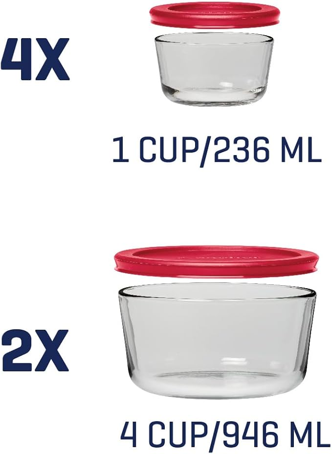 Anchor Hocking 12 Piece Glass Storage Containers