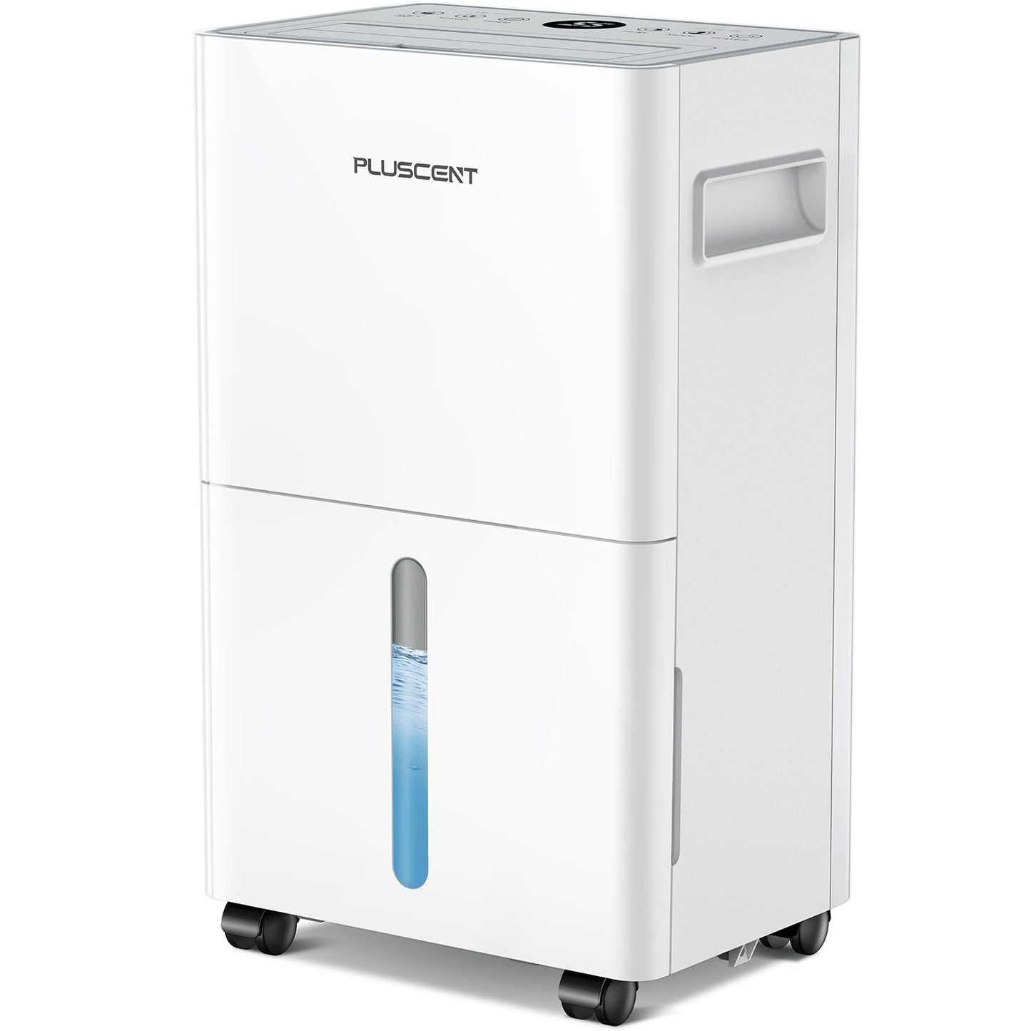 1500 Sq.ft Dehumidifier for Basement, PlUSCENT Max 21 Pint/Day Dehumidifiers for Home, Large Room, Bedroom with Drain Hose, Smart Humidity Control & Monitor, 3 Operation Modes, 24H Timer, Auto Defrost