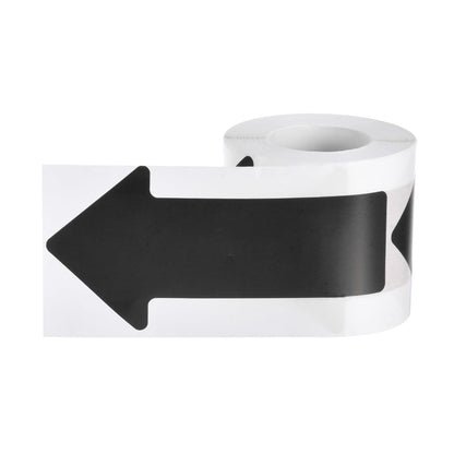 YOKIVE Adhesive Arrow Stickers, Floor Tape Marker Directional Arrow Decal for Fridge Classroom Package Sign, 3"x6", 200pcs, Black