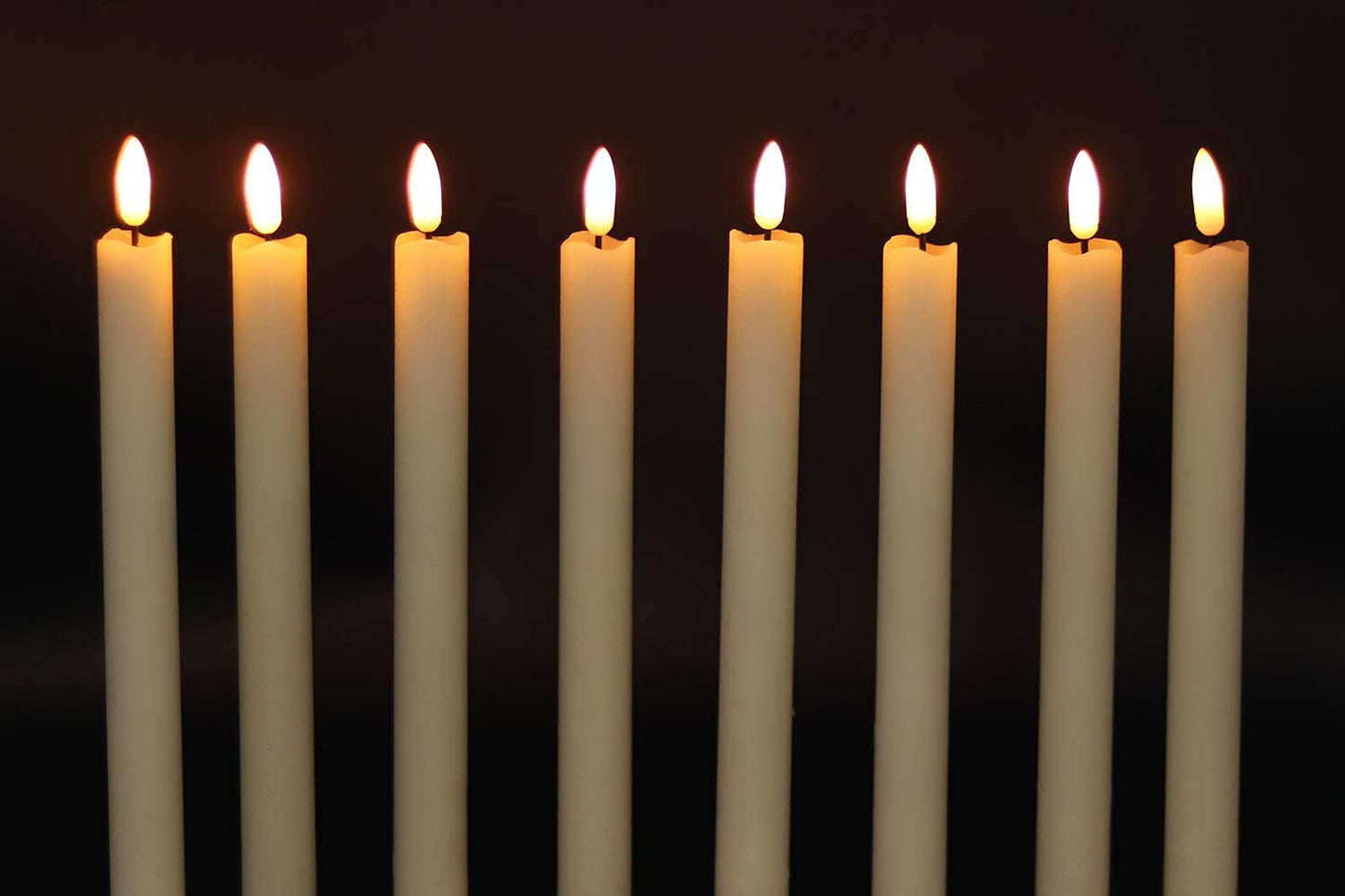 Eldnacele LED Taper Candles Flickering with Timer, Battery Operated Flameless Taper Candles with Remote, Real Wax LED Dinner Candles for Christmas Home Wedding Decor