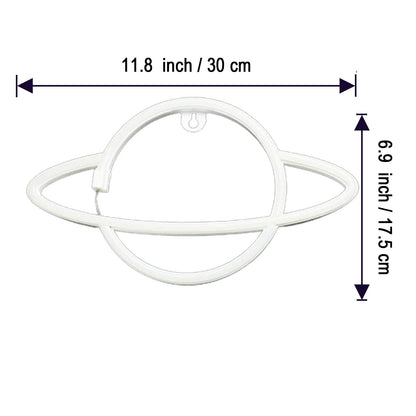 YouokLight planet neon signs for wall decor, LED neon light wall mount USB or battery powered planet light, aesthetic hanging Saturn, planet neon lights for bedroom, game room, pink and blue