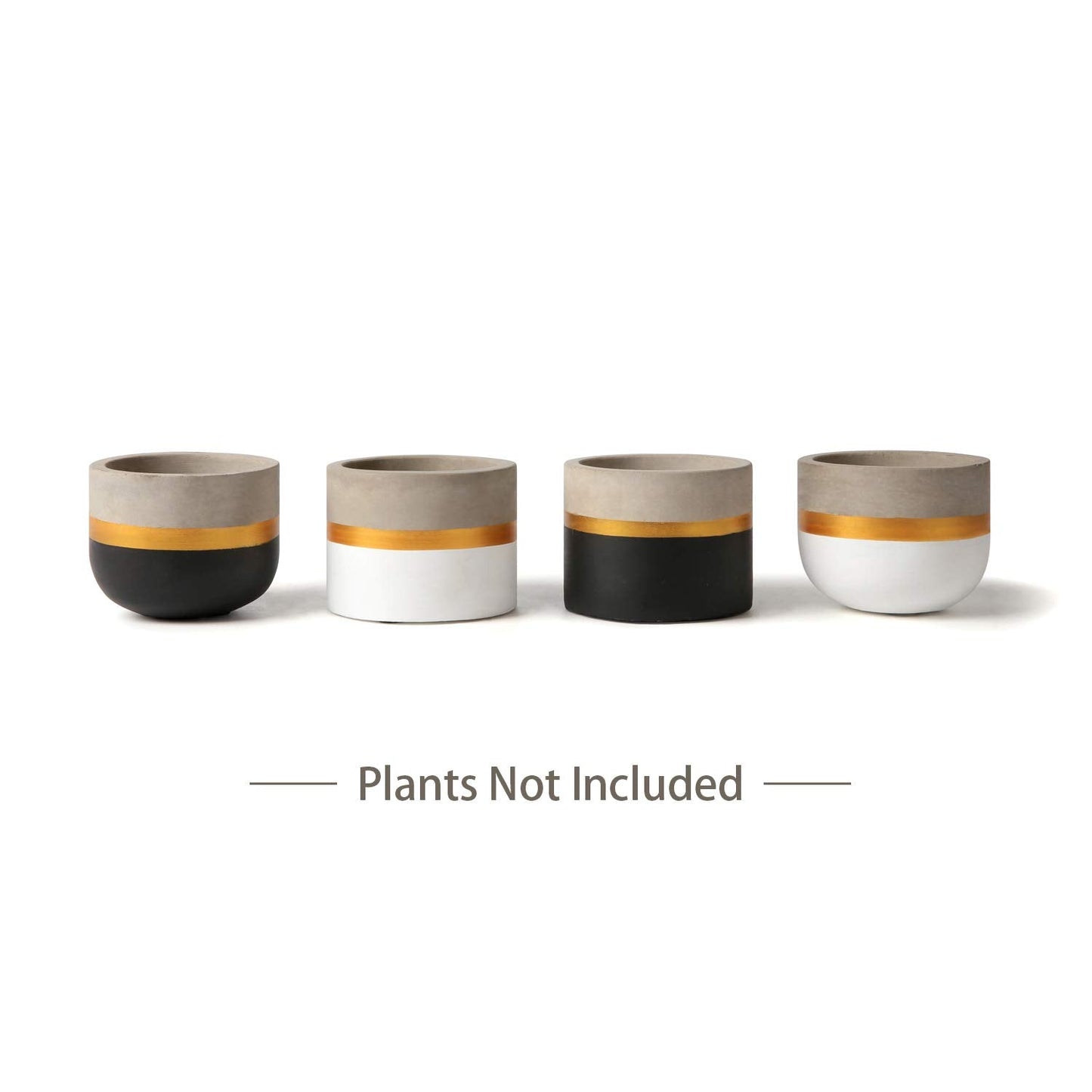 Mkono 3 Inch Mini Succulent Pots Concrete Planter Set, Modern Tiny Container for Indoor Plants, Christmas Home Office Decor Gifts for Plant Lovers (Plant NOT Included)