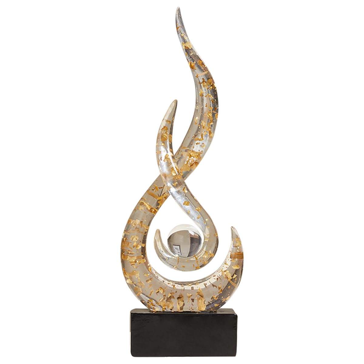 AWNR Abstract Art Deco Decor Statues for Home,Shelves,Table,Living Room, Dining Room,Modern Sculpture Decoraciones of Homes for Sale (Transparent Gold)