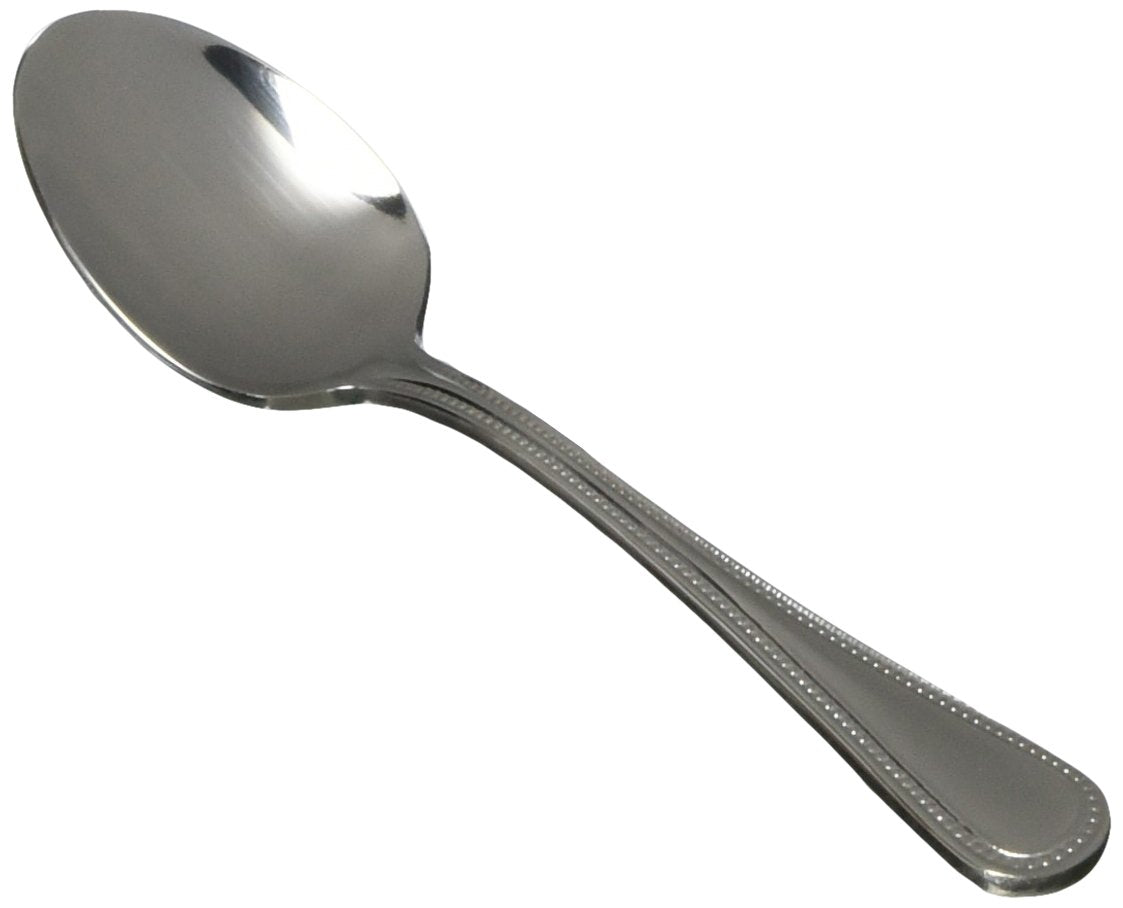 Winco Pearl Stainless-Steel Small Spoon for Coffee, Tea, Espresso and Desserts, Extra Heavyweight, 5" (12 Pack)