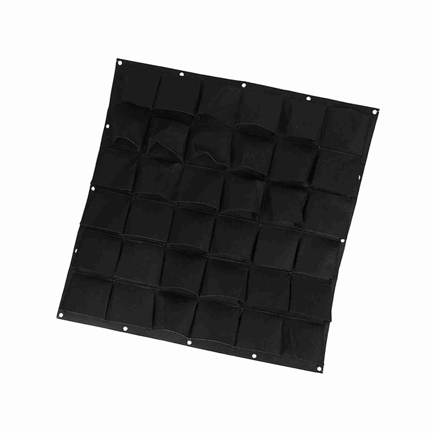 LUCKDANO 36 Pocket Vertical Greening Wall Planter - Retro Black Hangable Multilayer Planting Bags - SpaceSaving and Suitable for Fruit and Vegetable Green Wall Decoration (Black)