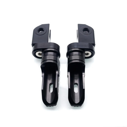 MZS Motorcycle Foot Pegs Front 360° Roating Rider Footpegs Black CNC Compatible with Daytona 675/R, Street Triple R/RS/RX/S, Speed Triple/R/RS/S, Speed Triple 1200 RR/RS, Speed Twin, Trident 660