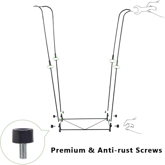 2 Pack Trash Bag Holder, Metal Garbage Bag Holder, 30-45 Gallon Portable Trash