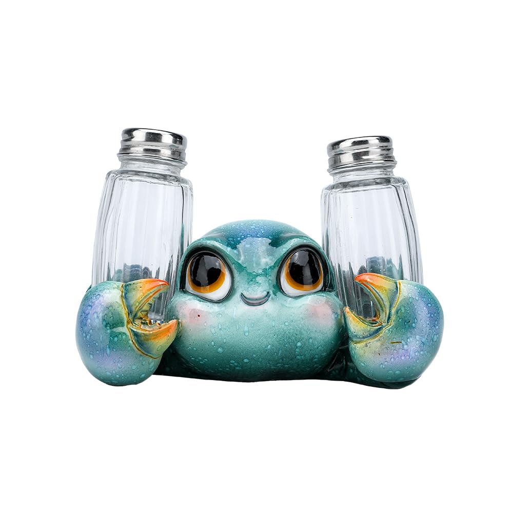 SUYNYBHF Cute Sea Crab With Salt and Pepper Shaker Figurines Kitchen Decor Statue Suitable for Beach Bars or Coastal Kitchen Decor Table Decor By Home Gifts For Mom