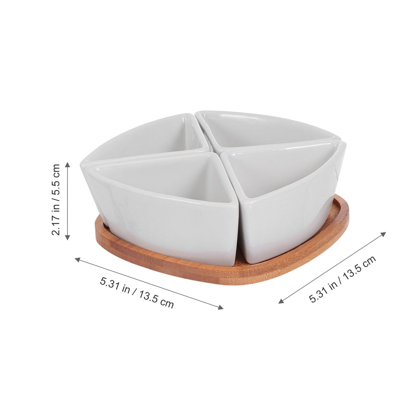 NULYLU 4pcs Mini Ceramic Succulent Flowerpot Set with Saucers, White Desktop Planters for Indoor Gardening and Small Plant Pots