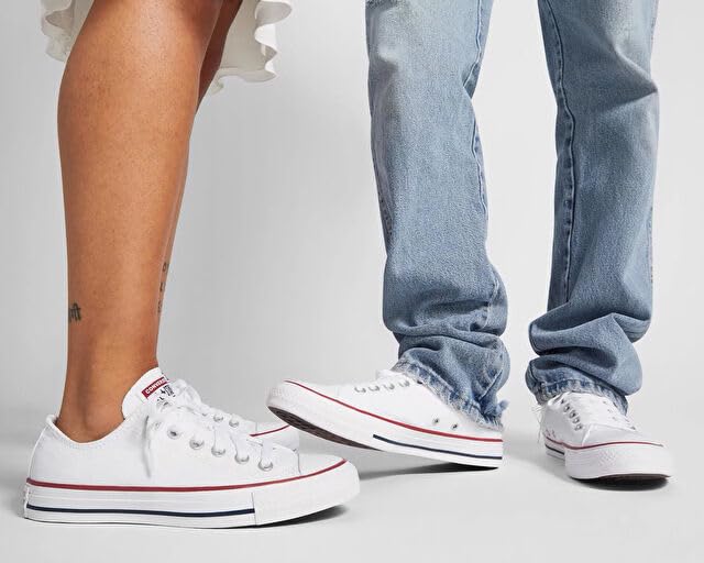 Converse All Star Low Trainers White Canvas - 8 UK