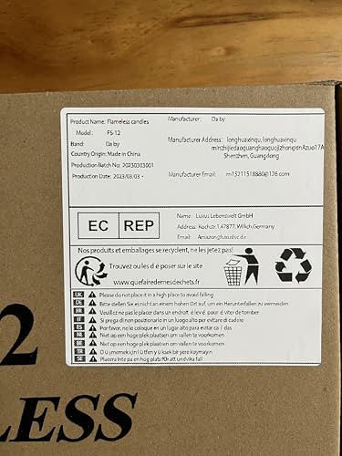 Da by Waterproof Outdoor Flameless LED Battery Candles, 12 High-Temperature Resistant Simulated Candles