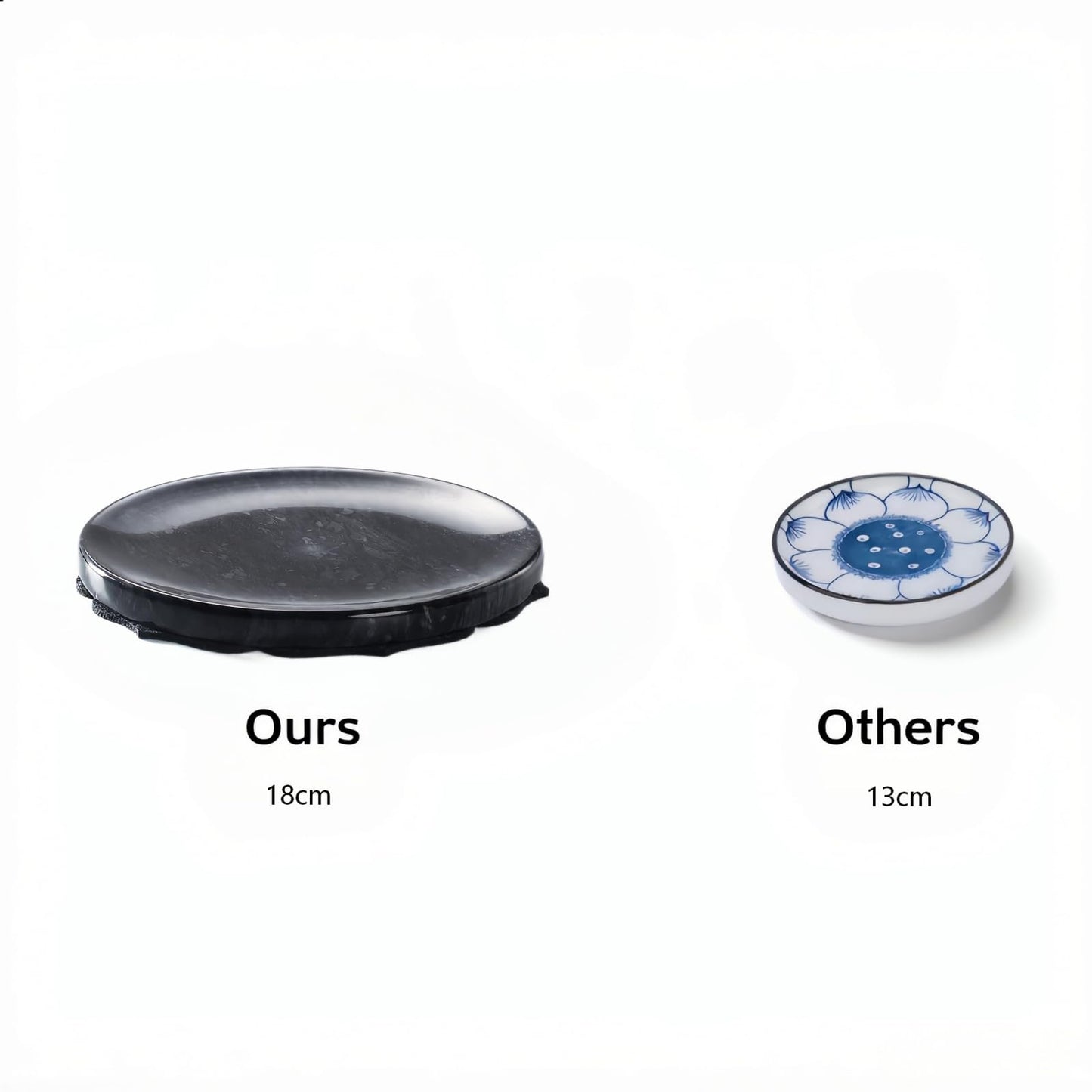 5-in-1 Multi-Function Marble Incense Holder | 7.1-Inch Natural Marble Burner, All-in-One for Cones & Sticks, Heat-Resistant Aromatherapy Tray with Non-Slip Base (Gift Box Included)
