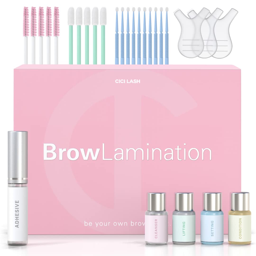 CICI Lash Professional Eyebrow Lamination Kit with Keratin Conditioning | Instant DIY Eye Brow Lift for Fuller, Thicker Brows | Easy to Use and Long Lasting Results