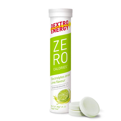 Dextro Energy Zero Calories I Recovery and Hydration Electrolyte Drink I Zero Effervescent Tablets I Lime | 3 Tubes, 60 Tablets |