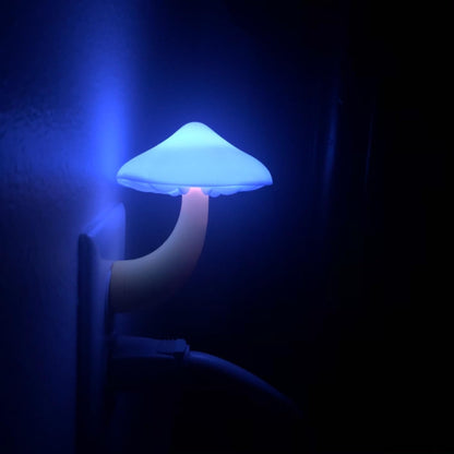 AUSAYE Sensor LED Night Light Plug in Wall Lamp, Energy Saving NightLight Cute Mushroom Night Lights for Adults Kids Bedroom,Bathroom,Toilet, Stairs, Kitchen,Hallway Corridor Warm White